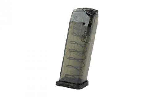 Elite Tactical Systems Group Magazine, 9MM, 15 Rounds, For Glock 19/26, Carbon Smoke SMK-GLK-19