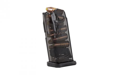 Elite Tactical Systems Group Magazine, 9MM, 10 Rounds, For Glock 26, Carbon Smoke SMK-GLK-26