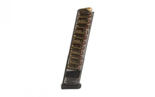 Elite Tactical Systems Group Magazine, 380 ACP, 12 Rounds, For Glock 42, Carbon Smoke SMK-GLK-42-12