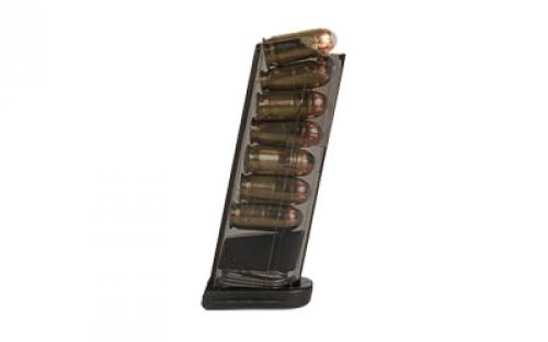 Elite Tactical Systems Group Magazine, 380 ACP, 7 Rounds, For Glock 42, Carbon Smoke SMK-GLK-42