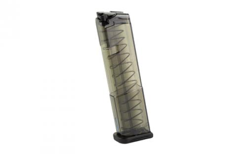 Elite Tactical Systems Group Magazine, 9MM, 12 Rounds, For Glock 43, Carbon Smoke SMK-GLK-43-12