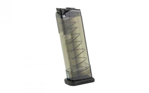 Elite Tactical Systems Group Magazine, 9MM, 9 Rounds, For Glock 43, Carbon Smoke SMK-GLK-43-9