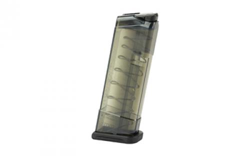 Elite Tactical Systems Group Magazine, 9MM, 9 Rounds, For Glock 43, Carbon Smoke SMK-GLK-43-9