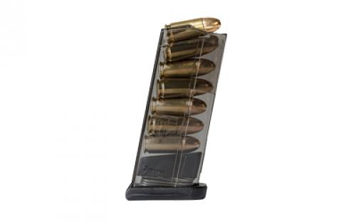 Elite Tactical Systems Group Magazine, 9MM, 7 Rounds, For Glock 43, Carbon Smoke SMK-GLK-43