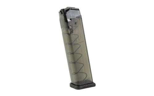 Elite Tactical Systems Group Magazine, 9MM, 22 Rounds, For Glock 17/19/26, Carbon Smoke SMK-GLK-9-22