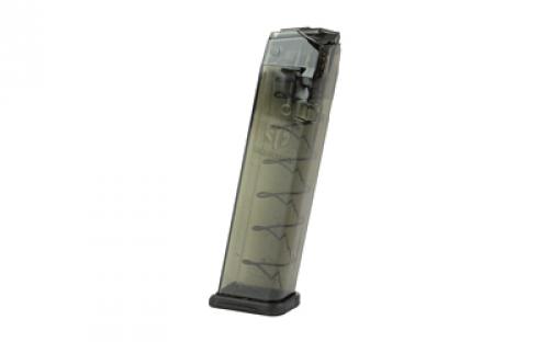 Elite Tactical Systems Group Magazine, 9MM, 22 Rounds, For Glock 17/19/26, Carbon Smoke SMK-GLK-9-22