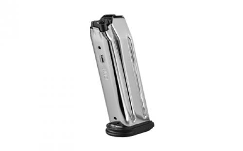 FN America Magazine, 10MM, 15 Rounds, Fits FN 510, Nickel Coated Steel, Silver with Black Base 20-100719