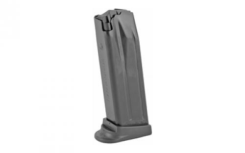 HK Magazine, 40 S&W, 12 Rounds, Fits P2000/USP40 Compact, Finger Rest, Black 217439S