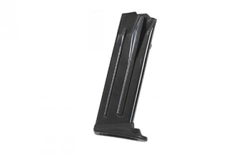 HK Magazine, 9MM, 13 Rounds, Fits P2000/USP9 Compact, with Finger Rest, Steel, Black, Red Follower 50259083