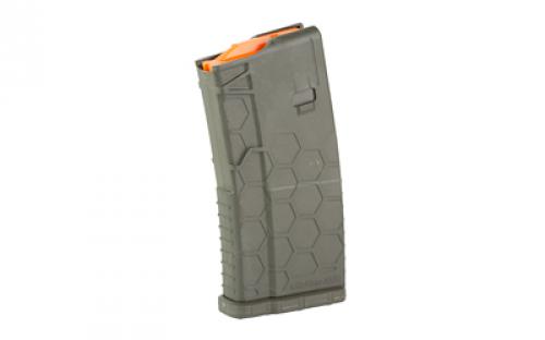 HEXMAG Magazine, 223 Remington/556 NATO, 10 Rounds, Fits  AR Pattern Rifles, Polymer, Olive Drab Green HX1020-AR15-ODG