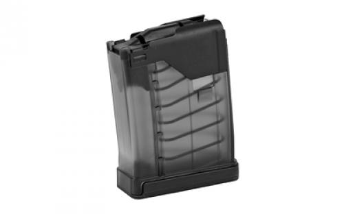 Lancer Magazine, L5 Advanced Warfighter, 223Rem/5.56NATO, Fits AR-15, 10 Rounds, Polymer, Translucent Smoke 999-000-2320-21