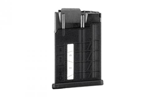 MDT Magazine, Polymer/Metal, 308 Winchester/6.5 Creedmoor, 10 Rounds, Black, Fits Short Action AICS Pattern, Round Indicator Window 103089-BLK