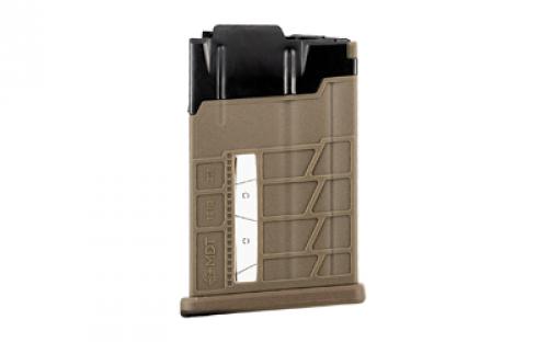 MDT Magazine, Polymer/Metal, 308 Winchester/6.5 Creedmoor, 10 Rounds, Flat Dark Earth, Fits Short Action AICS Pattern, Round Indicator Window 103089-FDE