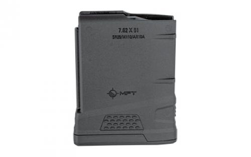 Mission First Tactical Magazine, 308 Winchester, 762NATO, Fits AR-10A/SR 25/M110, 10 Rounds, Black 10EXD762X51