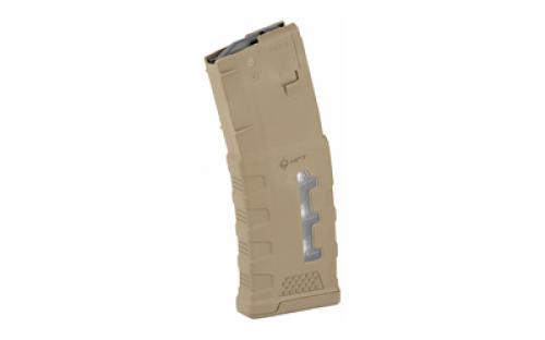 Mission First Tactical MFT Window EXD Polymer Magazine, 223 Remington/556NATO, .300 AAC Magazine, 30 Rounds, Fits AR Rifles, Polymer, Flat Dark Earth EXDPM556-W-SDE