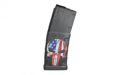 Mission First Tactical Magazine, 223 Remington, 556NATO, Fits AR-15, 30 Rounds, American Punisher EXDPM556D-AFPS-D