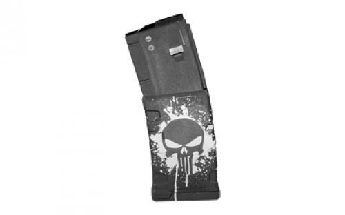 Mission First Tactical Magazine, 223 Remington, 556NATO, Fits AR-15, 30 Rounds, Punisher Skull Splatter White EXDPM556D-PSS-WH