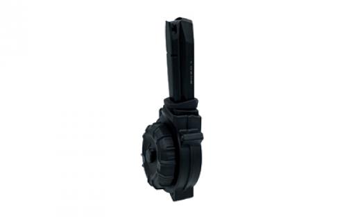 ProMag Magazine, Drum, 40 S&W, 50 Rounds, Fits Smith & Wesson SD40, Polymer Construction, Black DRM-A102