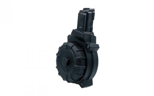 ProMag Drum Magazine, 9MM, 50 Rounds, Fits HK MP5 and Variants, Polymer Construction, Black DRM-A106