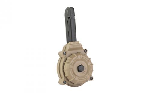 ProMag Magazine, 9MM, 50 Round Drum, Fits Glock 17/19, Polymer, Flat Dark Earth DRM-A11-FDE