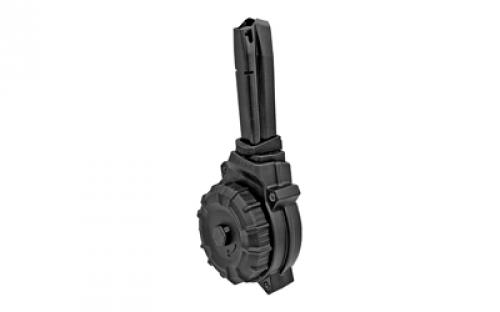 ProMag Magazine, 9MM, 50 Round Drum, Fits SD9 & SD9VE, Polymer, Black DRM-A57