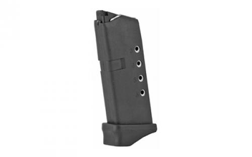 ProMag Magazine, 9MM, 6 Rounds,  Fits Glock 43, Polymer, Black GLK-12