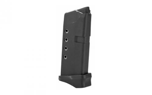 ProMag Magazine, 9MM, 6 Rounds,  Fits Glock 43, Polymer, Black GLK-12