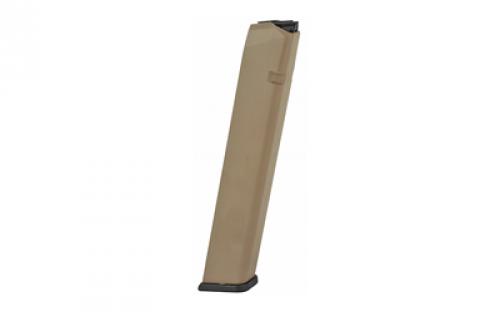 ProMag Magazine, 9MM, 32 Rounds, Fits Glock 17/19/26, Polymer, Flat Dark Earth GLK-A8B-FDE