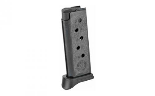 Ruger Magazine, 380ACP, 6 Rounds, Fits Ruger LCP, with Finger Rest, Steel, Blued Finish 90333