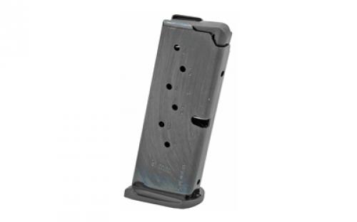 Ruger Magazine, 9MM, 7 Rounds, Fits Ruger LC9 and EC9s, with Finger Rest, Steel, Blued Finish 90363