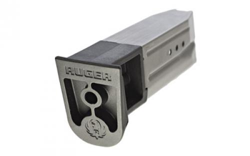 Ruger Magazine, 9MM, 10 Rounds, Fits Ruger American, Stainless, Polymer Base, Silver 90514