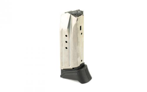 Ruger Magazine, 9MM, 10 Rounds, Fits Ruger American Compact, with Extended Floor Plate, Nickel Finish 90617