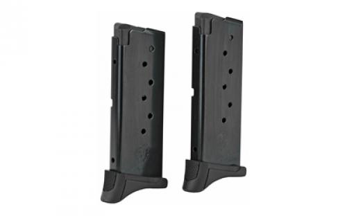 Ruger Ruger, Magazine, 9MM, 7 Rounds, Fits Ruger LC9/LC9s and EC9s, with Finger Rest, 2 Pack, Steel, Blued Finish 90642