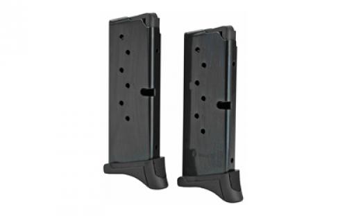 Ruger Ruger, Magazine, 9MM, 7 Rounds, Fits Ruger LC9/LC9s and EC9s, with Finger Rest, 2 Pack, Steel, Blued Finish 90642