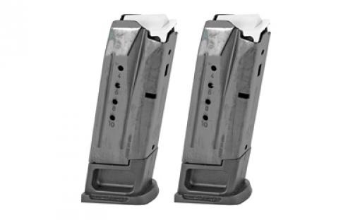 Ruger Magazines, 9MM, 10 Rounds, Fits Ruger Security-9, Two Pack, Steel 90685