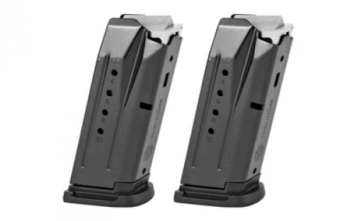 Ruger Magazines, 9MM, 10 Rounds, Fits Ruger Security-9, 2 Pack, Steel, Black 90686