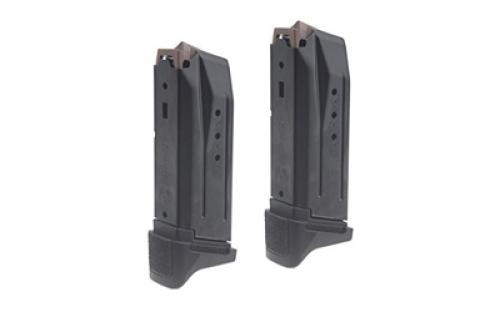 Ruger Magazines, 380 ACP, 10 Rounds, Fits Ruger Security-380, Steel, Black, 2 Pack 90729