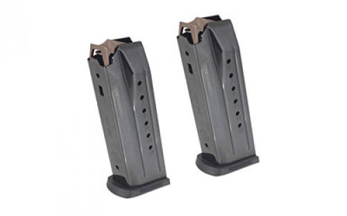 Ruger Magazines, 380 ACP, 15 Rounds, Fits Ruger Security-380, Steel, Black, 2 Pack 90731