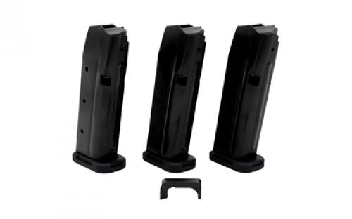 Shield Arms Magazine, S15 Gen 3 Combo, 9MM, 15 Rounds, Nitride Finish, Black, For Glock 43X/48, Includes Steel Magazine Release, 3 Magazines S15-COMBO-G3-3M-1C