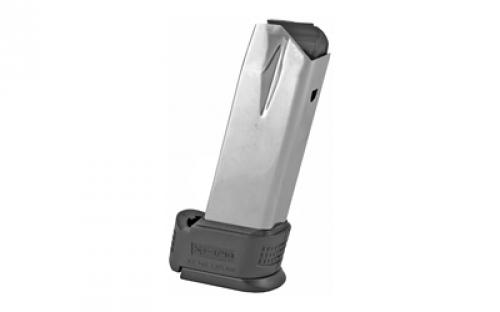 Springfield Magazine, 40 S&W, 12 Rounds, Fits Springfield XD Compact, with Sleeve Extension, Stainless, Silver XD0932