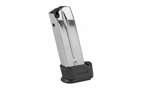 Springfield Magazine, 40 S&W, 10 Rounds, Fits XD, with Black Sleeve Extension, Stainless XD0940BS