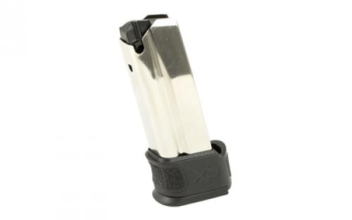 Springfield Magazine, 45 ACP, 10 Rounds, Fits XD-Mod.2 Subcompact, with Black Sleeve Extension, Stainless XDG4547