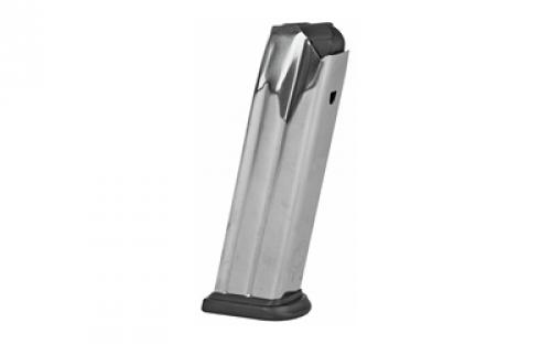 Springfield Magazine, 9MM, 19 Rounds, Fits Springfield XDM, Stainless, Silver XDM5019