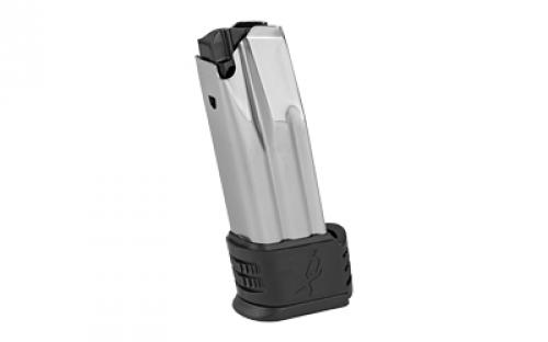 Springfield Magazine, 10MM, 15 Rounds, Fits XDME Compact, With Sleeve for Backstrap 1, Silver XDME50151