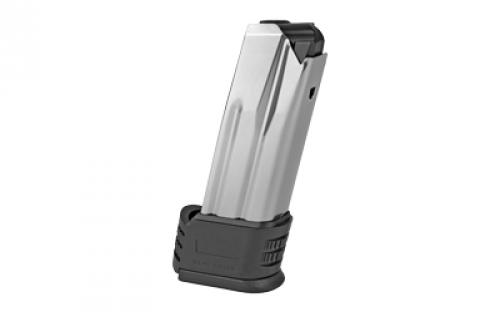 Springfield Magazine, 10MM, 15 Rounds, Fits XDME Compact, With Sleeve for Backstrap 1, Silver XDME50151