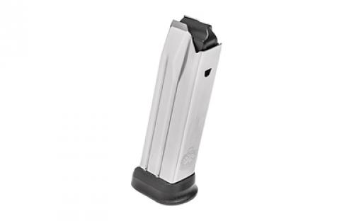 Springfield Magazine, 9MM, 20 Rounds, Fits Springfield XDME, with Black Finger Rest, Stainless, Silver XDME5920