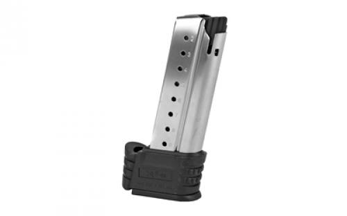 Springfield Magazine, 9MM, 9 Rounds, Fits Springfield XDS, with Sleeve for Backstaps 1 & 2, Does Not Fit Mod2, Stainless XDS09061