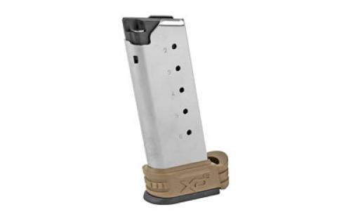 Springfield Magazine, 45ACP, 6 Rounds, Fits XDS, with Flat Dark Earth Sleeve Extension, Stainless XDS5006DE