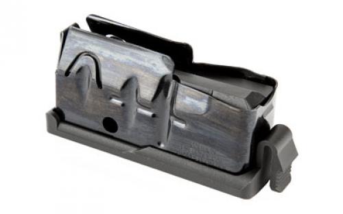 Savage Magazine, Integral Release, 22-250 Remington, 4 Rounds, Fits AXIS/AXIS Stainless/11 Light Weight Hunter/11Trophy Hunter XP/10 Trophy Hunter XP/11 Lady Hunter/11 Hunter XP/16 Trophy Hunter XP/110 Engage Hunter XP/11 DOA Hunter XP/110 APEX XP/110 (short action), Matte Blued Finish 55231