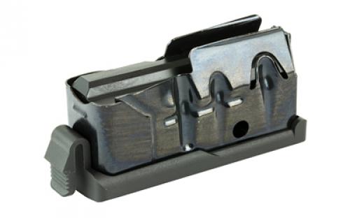 Savage Magazine, Integral Release, 243 Winchester, 7MM-08 REM/6.5 Creedmoor/260 REM/ 308 WIN/338 Federal, 4 Rounds, Fits AXIS/AXIS Stainless/11 Light Weight Hunter/11Trophy Hunter XP/10 Trophy Hunter XP/11 Lady Hunter/11 Hunter XP/16 Trophy Hunter XP/110 Engage Hunter XP/11 DOA Hunter XP/110 APEX XP/110 (short action)/110 Hog Hunter/110 Ultralite Matte Blued Finish 55232